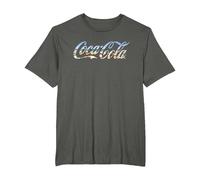 Coca Cola Beach Logo T-Shirt, Men's Big and Tall, Asphalt Grey, 3X Tall