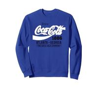 Coca Cola Black And White Classic Logo Sweatshirt, Adult Unisex, Royal Blue, XX-Large