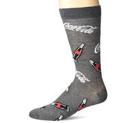 Coca-Cola Brands mens Single Crew Casual Sock, Grey Multi, 10-13 US, Grey Multi, 9-13 UK