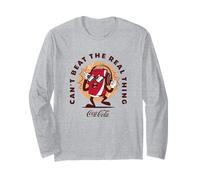 Coca-Cola Cartoon Can't Beat The Real Thing Retro Logo Long Sleeve T-Shirt