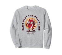 Coca-Cola Cartoon Can't Beat The Real Thing Retro Logo Sweatshirt
