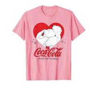 Coca Cola Christmas Polar Bears Love Heart T-Shirt