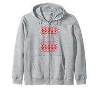 Coca-Cola Christmas Vintage Santa Claus Ugly Sweater Style Zip Hoodie