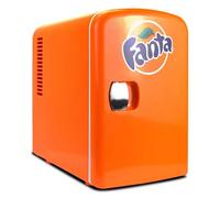 Coca-Cola Coca Cola 4L Mini Fridge Fanta Edition - 6 Can Portable 12V Cooler/warmer With Ac/dc Power, Retro Design & Carry Handle Orange