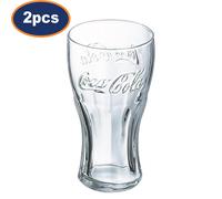Coca Cola Contour Highball Drinking Glass 320Ml Clear Round Dishwasher Safe 2Pcs