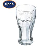 Coca Cola Contour Highball Drinking Glass 320ml Clear Round Dishwasher Safe 6Pcs