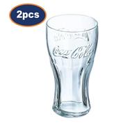 Coca Cola Contour Highball Drinking Glass 570Ml Clear Round Dishwasher Safe 2Pcs