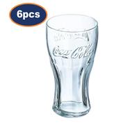 Coca Cola Contour Highball Drinking Glass 570Ml Clear Round Dishwasher Safe 6Pcs