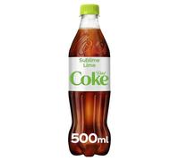 Coca-Cola Diet Coke Sublime Lime 500 ml x 12, Lemon, 6000 millilitre