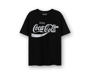 Coca Cola Distressed Logo Short Sleeved T-Shirt | Unisex Black | Officially Licensed Merch | Size: Large Coca Cola Black L