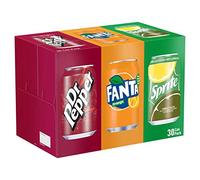 Coca Cola Dr. Pepper, Fanta, Sprite Cans, 330 ml Variety Pack of 30