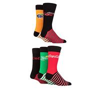 Coca-Cola Drinks Can Socks Bamboo Mens Ladies 5 Pack | Diet Coke, Fanta, Sprite & Cherry Coke designs, novelty gift, fizzy pop, soft, breathable, unisex, 5 pairs