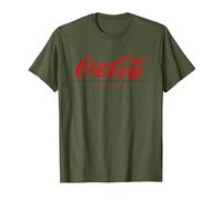 Coca Cola Enjoy and Refresh Yourself T-Shirt, Men, Olive Green, Medium