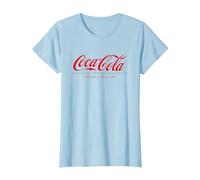Coca Cola Enjoy and Refresh Yourself T-Shirt, Women, Baby Blue, Small