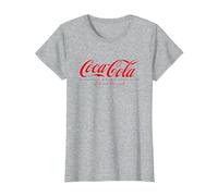 Coca Cola Enjoy and Refresh Yourself T-Shirt, Women, Heather Grey, X-Small