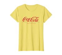 Coca Cola Enjoy and Refresh Yourself T-Shirt, Women, Lemon Yellow, X-Small