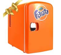 Koolatron Coca-Cola FA04 Fanta Portable 6 Can Thermoelectric Mini Fridge Cooler/Warmer - Orange