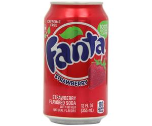 Coca Cola Fanta Strawberry Soda Can, 355 ml