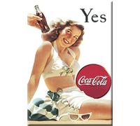 Coca-Cola Girl in White Magnet Yes