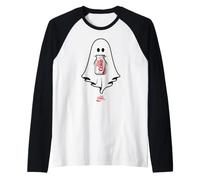 Coca-Cola Halloween Diet Coke Ghost Holding Can of Diet Coke Raglan Baseball Tee