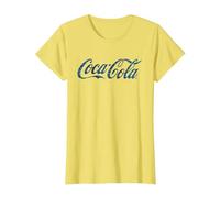 Coca Cola Hawaiian Logo T-Shirt, Women, Lemon Yellow, 3X-Large