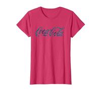 Coca Cola Hawaiian Logo T-Shirt, Women, Red Heather, X-Small