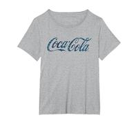 Coca Cola Hawaiian Logo T-Shirt, Women's Plus, Heather Grey, 6X