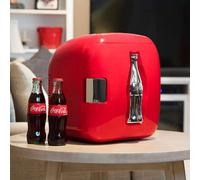 Coca-Cola Heritage 7.9L Mini Fridge, Portable 12 Can Cooler & Warmer, Ac/dc Powered, Iconic Red Contour Bottle Design, Travel Dorm