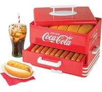 Coca-Cola Hot Dog Machine with Hot Dog Steamer and Bun Warmer - Compact Party Cooker for Up To 20 Sausages with Bread Warmer, Easy-Clean Design, Vintage Retro Diner Style, SHD-80CC