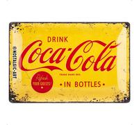 Coca-Cola - Logo Yellow - Gift idea for Coke fansRetro Tin SignMetal PlaqueVi...