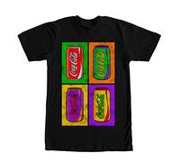 Coca-Cola Men's Pop Art Coke Short Sleeve T-Shirt, Black, XXL