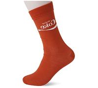 Coca-Cola Men's 2 Pack Crew Socks Casual, Red Black Multi, Large