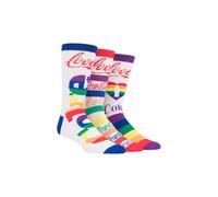 Coca Cola Men's 3 Pair Pride Socks | Size: 6-11 Coca Cola Multicolor 6-11