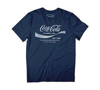 Coca-Cola Men's Black Fitted Short Sleeve Crew Neck Letter Print T-Shirt, Large