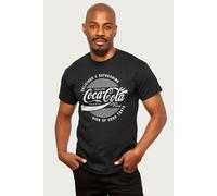 Coca-Cola Men's Circle Logo White Text Coca Cola T-Shirt in Black | Size: Small Coca-Cola Black S