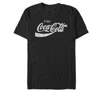 Coca-Cola Men's Coke Classic Vintage Logo T-Shirt, Black, Large
