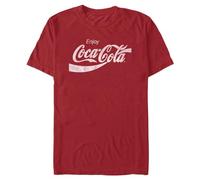 Coca-Cola Men's Coke Classic Vintage Logo T-Shirt, Cardinal, XXL