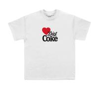 Coca-Cola Men's Heart Diet Coke T-Shirt in White | Size: Medium Coca-Cola White M