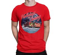 Coca Cola Mens Ladies Unisex Xmas Christmas Novelty Crew Neck Short Sleeve T-Shirt Printed