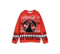 Coca Cola Mens Red Logo Christmas Jumper - Large