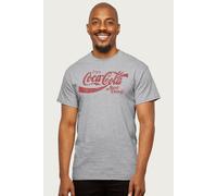 Coca-Cola Men's The Real Thing Coca Cola T-Shirt in Mid Grey | Size: Small Coca-Cola Mid Grey S