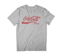Coca Cola Men's The Real Thing T-Shirt, Heather Grey, S