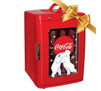 Coca Cola Mini Fridge For Bedrooms 25 L Cool Box 28 Can Table Top 12 V Portable Cooler Warmer Coke Bar Fridges Display Window Led