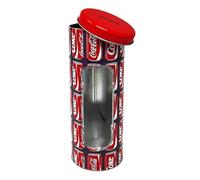 Coca Cola Money Box and Straw Holder in Metal Can Openable and Reusable Red 23 x 8.5 cm for Bar Pub Pizzeria and Public Drinks Sales