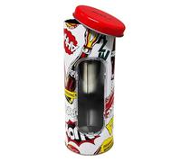 Coca Cola Money Box and Straw Holder in Metal Can Openable and Reusable Red 23 x 8.5 cm for Bar Pub Pizzeria and Public Drinks Sales