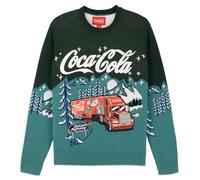 Coca-Cola Nostalgia Christmas Sweater for Men & Women - Official Licensed Retro Holiday Ugly Christmas Sweater, Christmas Truck - Green, Large