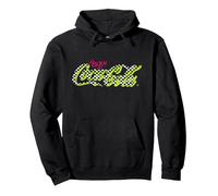 Coca Cola Retro Checkboard Logo Pullover Hoodie, Adult Unisex, Black, XX-Large