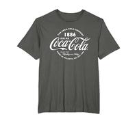 Coca Cola Retro Logo White Text T-Shirt, Men's Big and Tall, Asphalt Grey, 6X Tall
