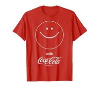 Coca-Cola Smiley Face Smile with Coke Graphic T-Shirt T-Shirt, Men, Red, XX-Large