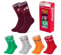 Coca-Cola Socks Men Teenagers Funny Socks Diet Coke Fanta Sprite Soft Breathable Calf Length for Leisure Sports Work Gym Gifts for Men (Multi, 7/11 UK, 5)